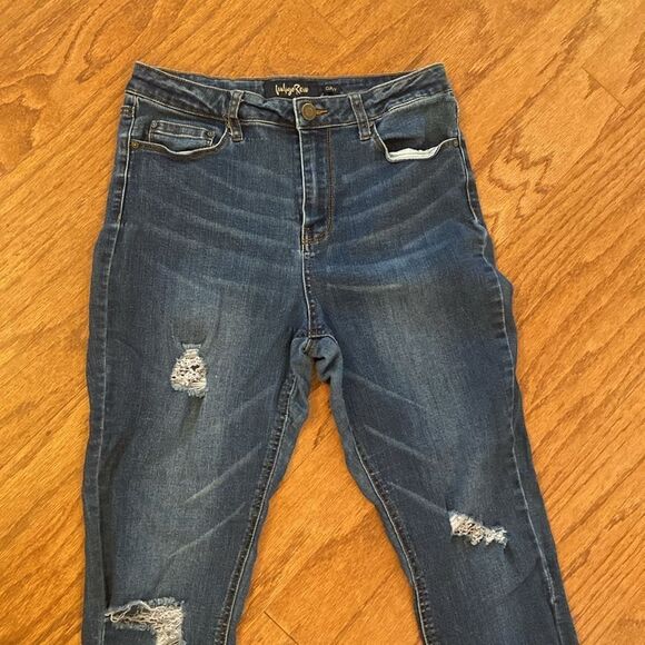 Indigo Rein size 13/30 jeans- curvy fit - distressed front - Picture 2 of 10